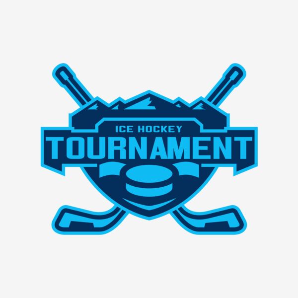 Tournament Ice Hockey logo template Thumbnail
