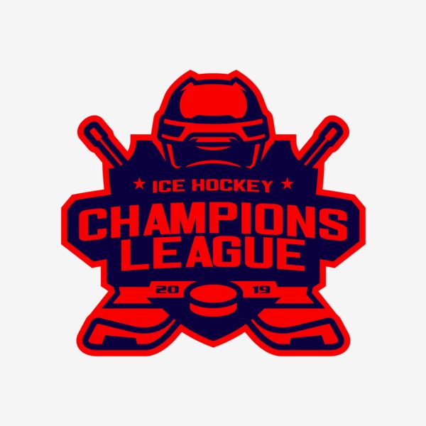 Champions League Ice Hockey logo template Thumbnail