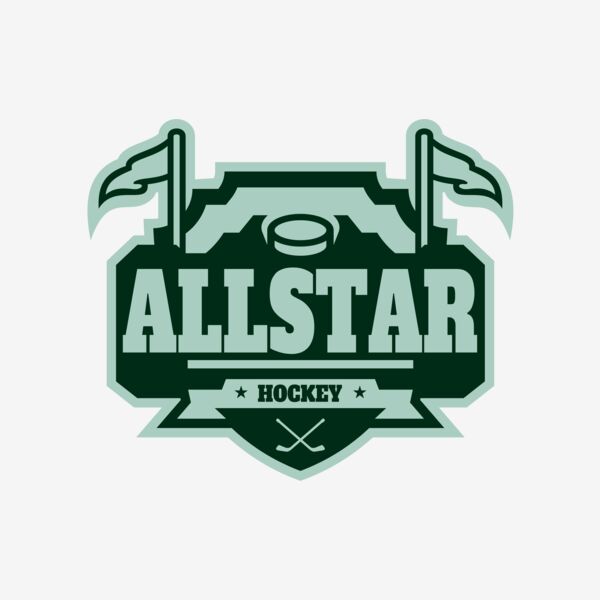 All Star Hockey Tournament logo template 02 Thumbnail