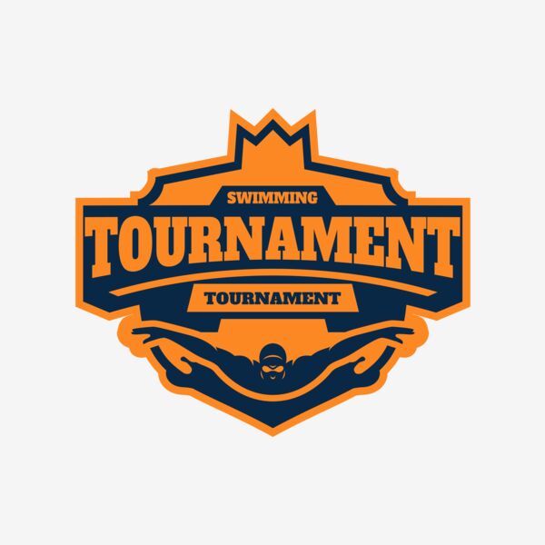 Swimming Tournament logo template Thumbnail
