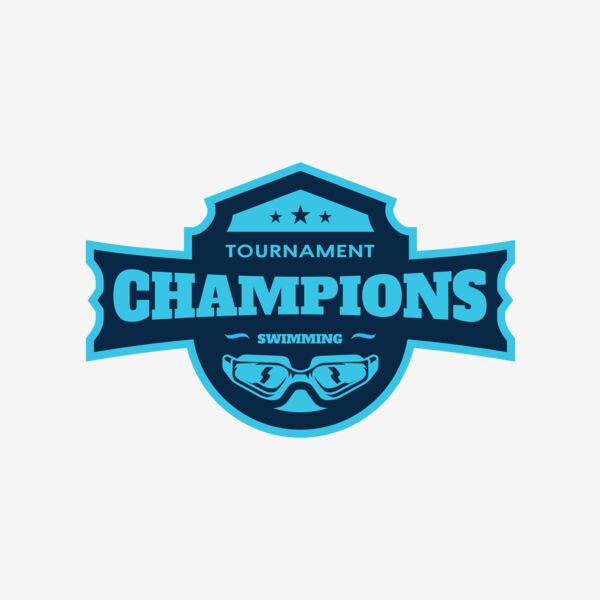 Champions Tournament Swimming logo template Thumbnail