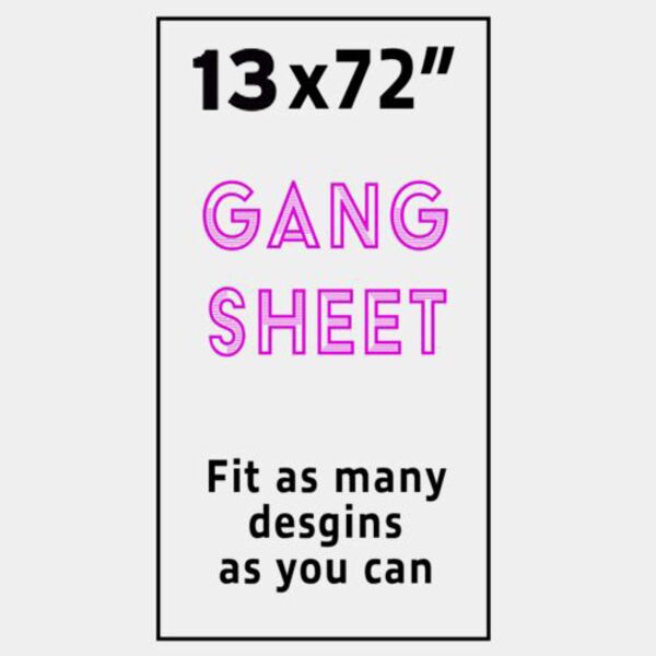 Full Color Gang Sheet - 13x72" Thumbnail