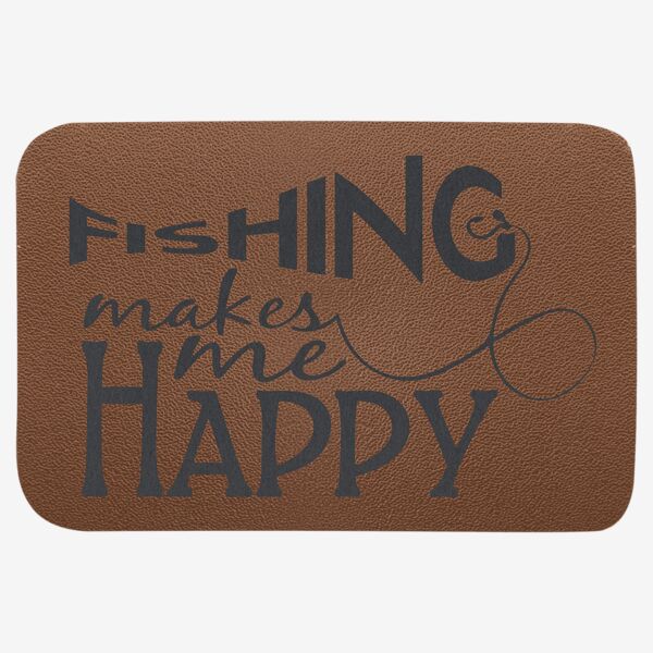 Rectangle Genuine Leather Patch with Adhesive Thumbnail