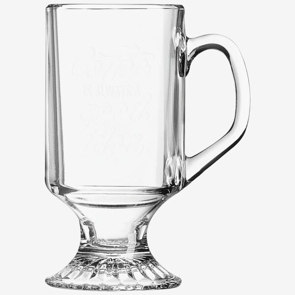 10 oz. Clear Footed Coffee Mug Thumbnail